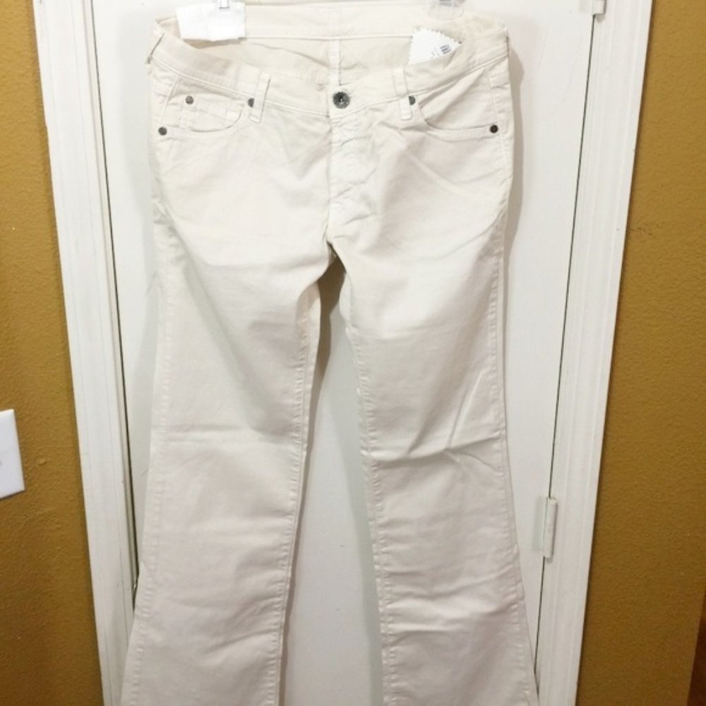 Replay women's size 33 stretchy cotton boot cut work casual trouser pants 34x34
